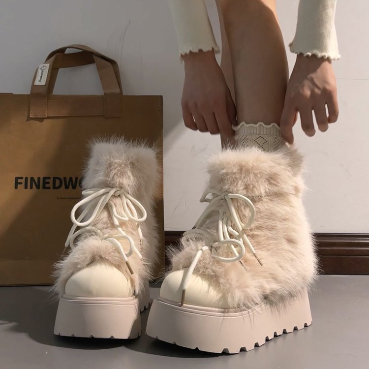 Thick Warm Fluffy Boots For Women foto 4