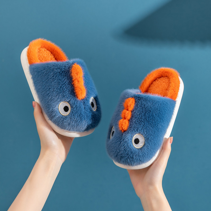 Children's Cotton Slippers Cute Dragon Home Non-slip Waterproof foto 3