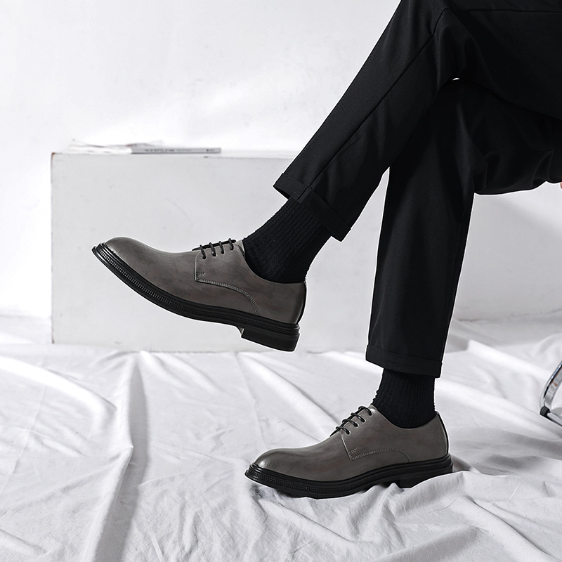 Summer British Phoenix Formal Business Suit Shoes Black Interior Height Increase foto 2