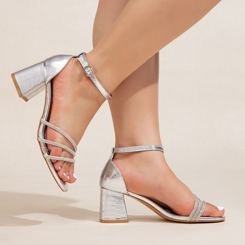 High-heeled Pointed-toe Sandals Designed In A Trendy European And American Style foto 3