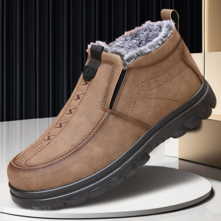 Plus-size Cotton Shoes Thick-soled Slip-on Warm Shoes For Men foto 4