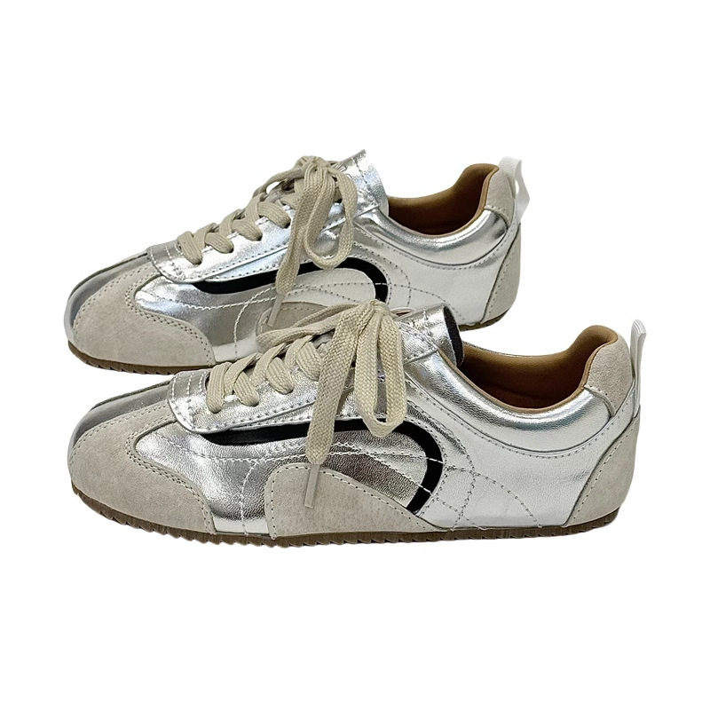 Women's New Arrival Retro Color-Block Flat Derbies All-Match Casual Sneakers foto 3