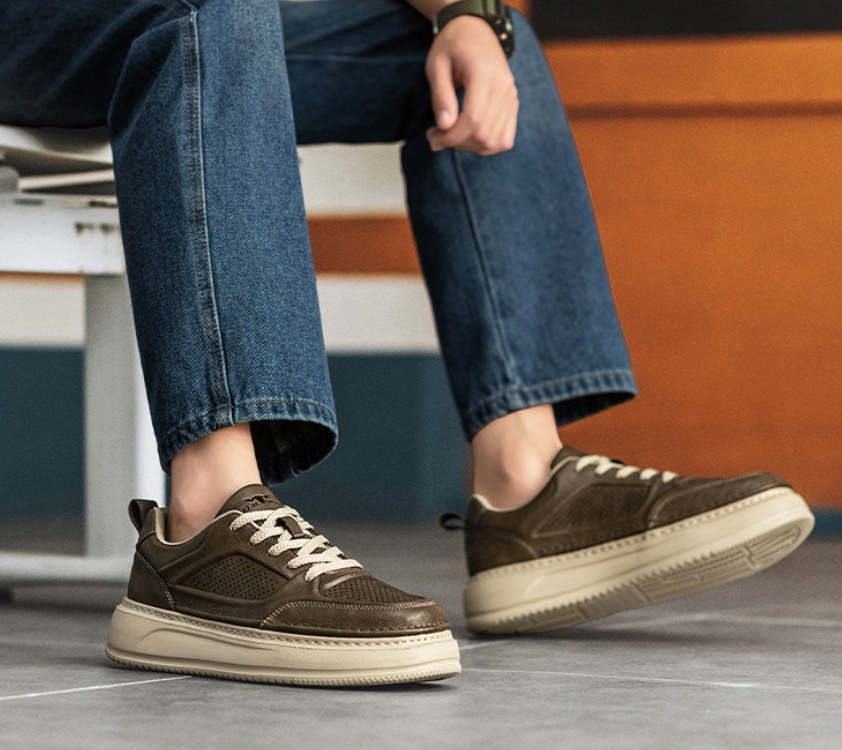 Mens Mesh-panel Sneakers New Summer Style Casual And Breathable