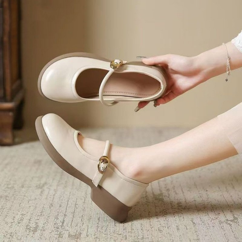 Flat Fairy Style One-suit Skirt Cheongsam Leather Shoes foto 2