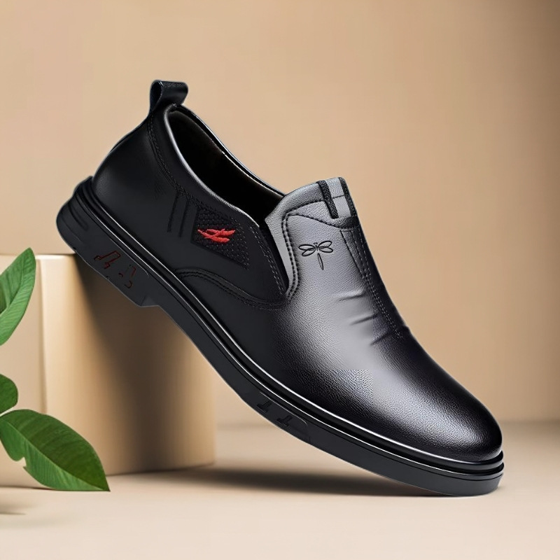 Men's Casual Leather Shoes Slip-on Soft Sole Soft Leather foto 2