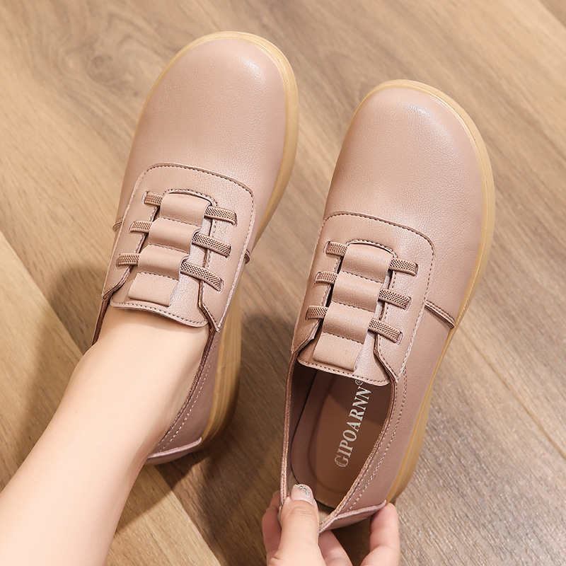 Women Orthopaedic Leather Support Walking Shoes foto 2