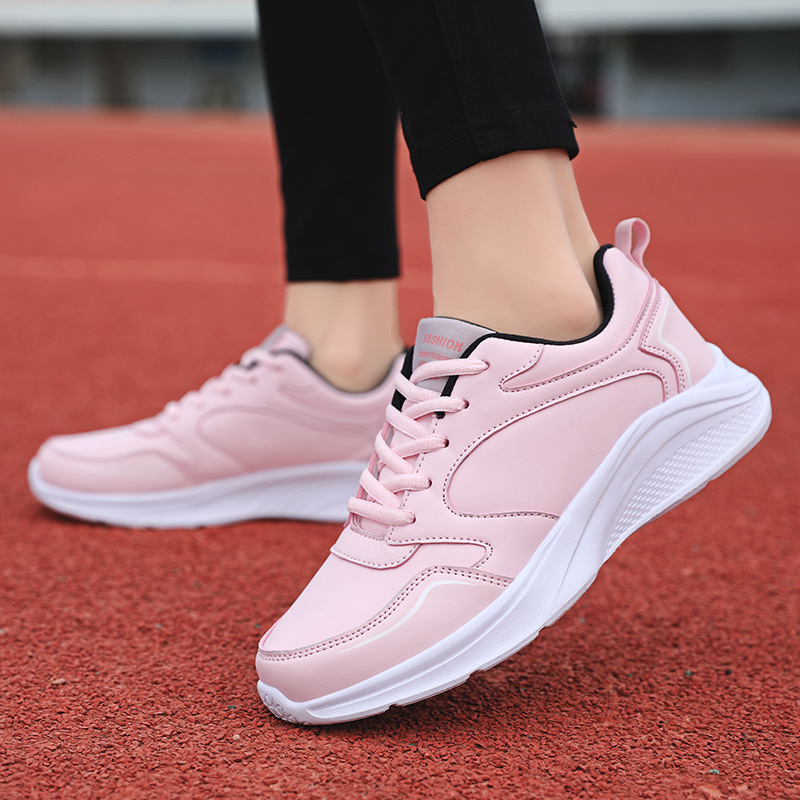Leather Waterproof Casual Sneaker Girls Flat foto 2