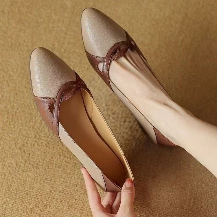 Women's Winter New Pointed-toe Low-cut All-match Leather Shoes foto 2