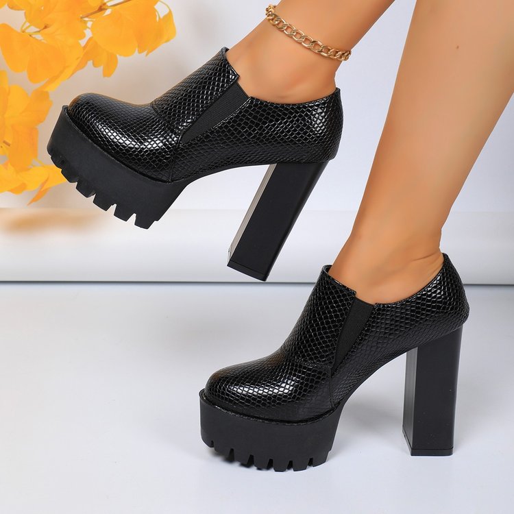 Women's Plaid Lace-up Fashion High Heels foto 3