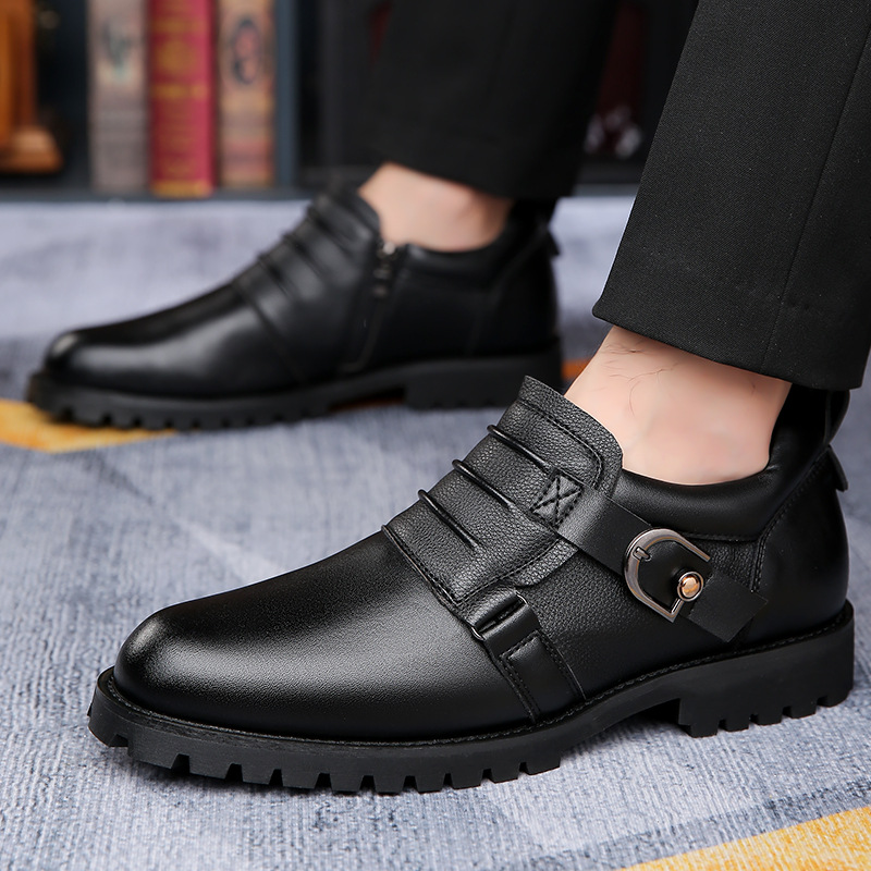 Low-top Versatile Retro Motorcycle Platform Round Toe Holder Men's Shoes foto 4