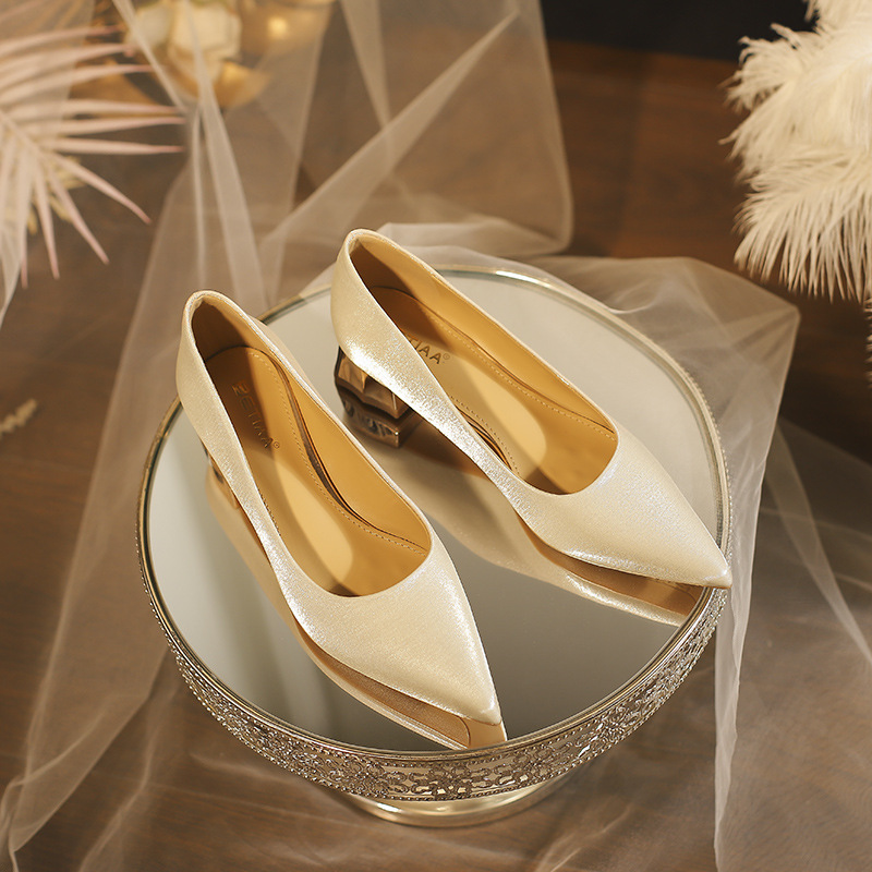 Apricot New Arrival Banquet Bridal Shoes foto 5