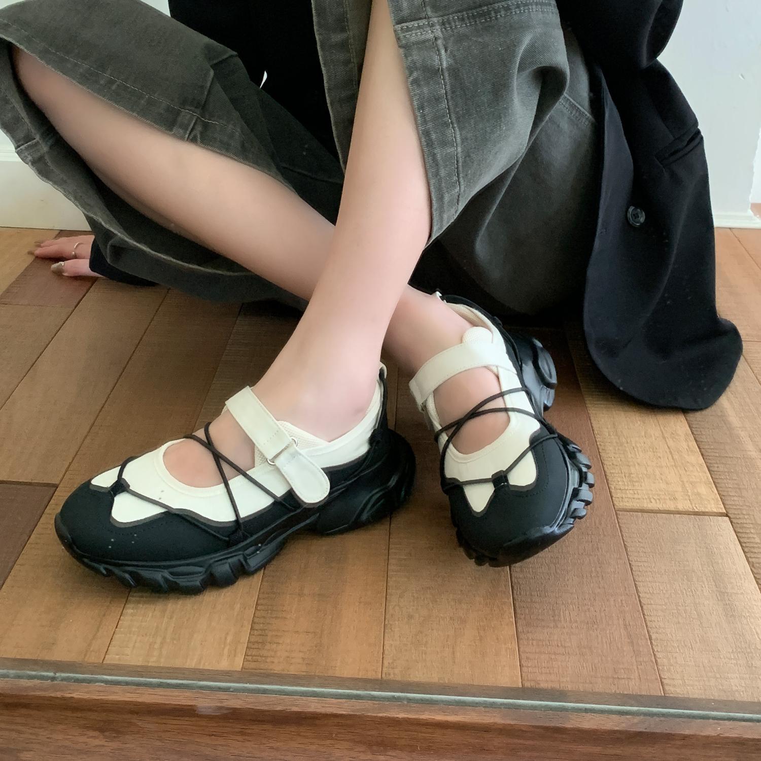 Thick Bottom Ugly And Cute Big Head All-match Mesh Shoes Breathable Shoes foto 3