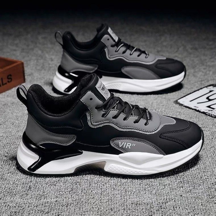 Fashion Black White Sneakers Casual Outdoor Lightweight Breathable Sports Shoes For Men foto 5