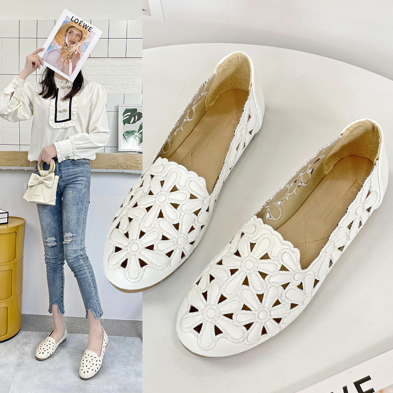 Soft Bottom Casual Hollow Breathable Flat Lazybones' Shoes foto 3