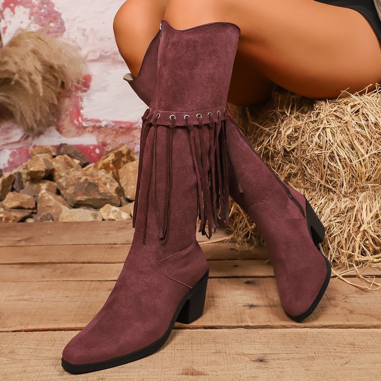 Women's Plus-Size New Style Western Boots foto 4
