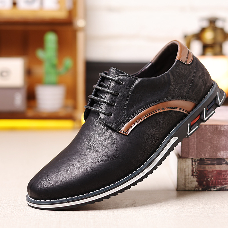 Lightweight casual leather shoes with straps for all seasons foto 5