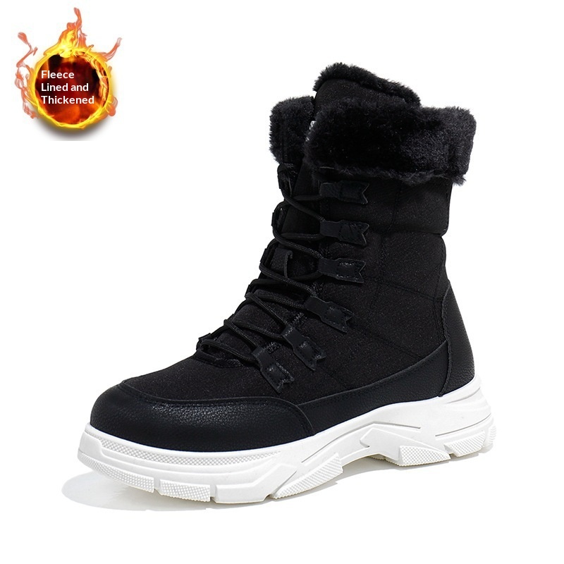 Womens Versatile And Warm Fleecelined Chunkysoled Shoes foto 3