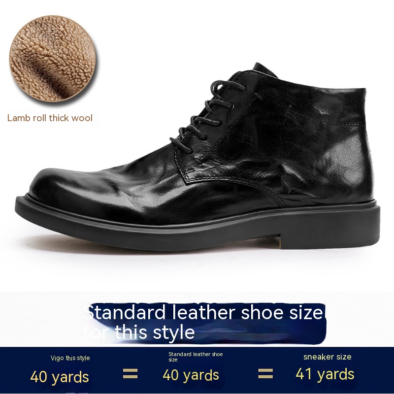 Men's Grab Pattern Business Casual High-top Martin Boots foto 2