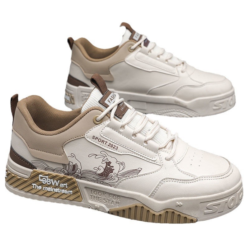 Multifunctional White Sneakers With A Hidden Heel For Effortless Height Enhancement foto 2