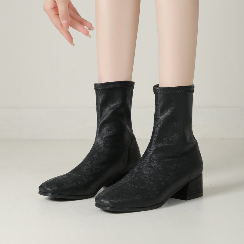 New Chinese-style Womens Shoes French- Elegance Fashion Booties foto 4