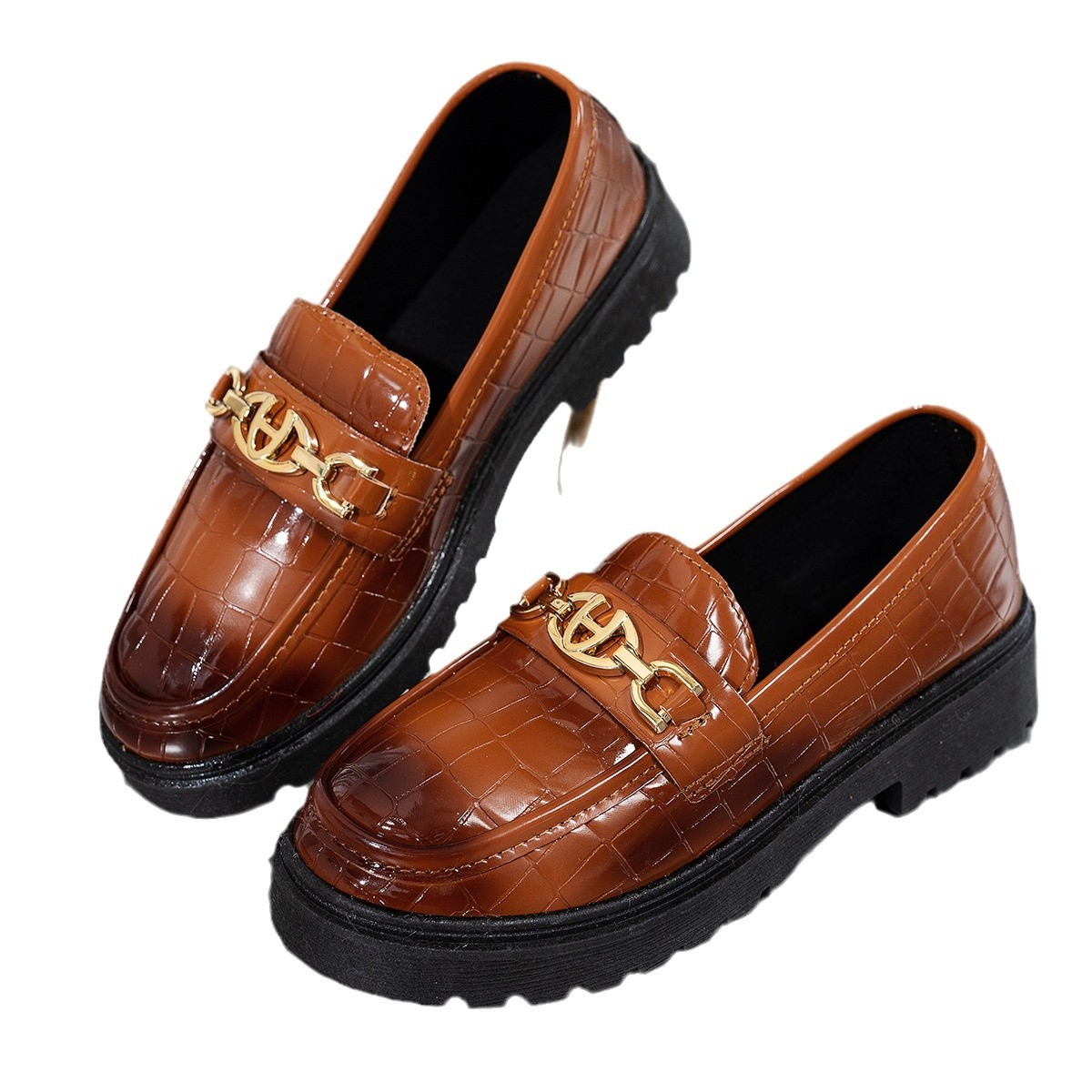 Womens Stylish Casual British-style Chunky-soled Shoes foto 4