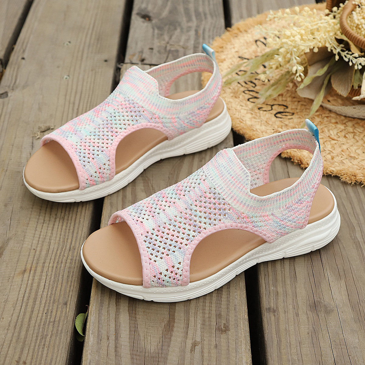 Casual And Versatile Sporty Women's Flat Sandals foto 2