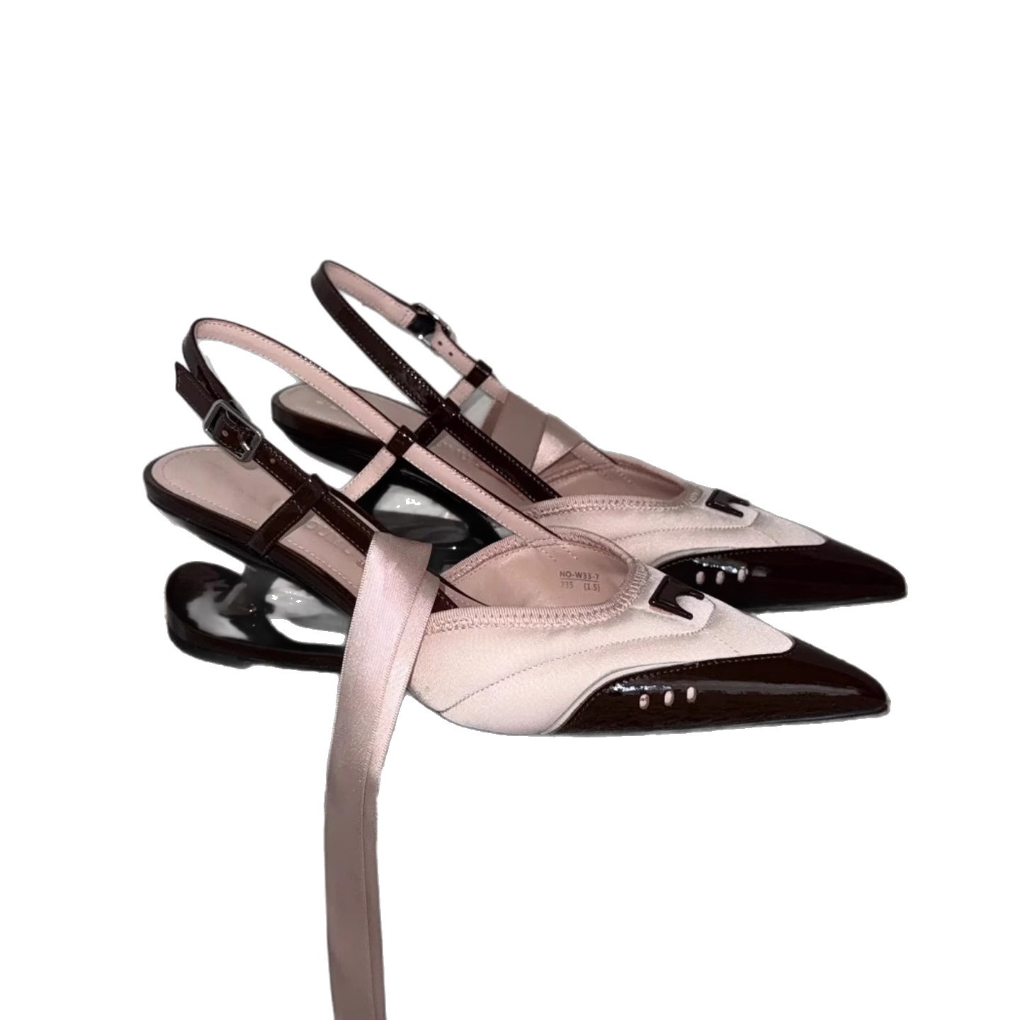 New Special-interest Design Special-shaped Root Lace-up High Heels Female foto 4