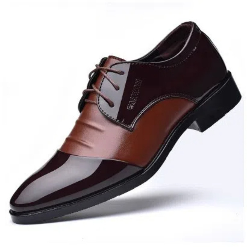 Men's Business Leather Shoes British Style Black foto 2