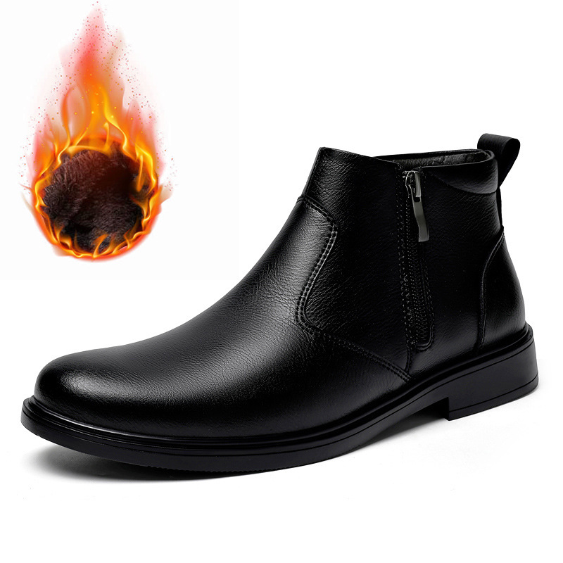 Men's Cowhide Leather Martin Boots foto 5