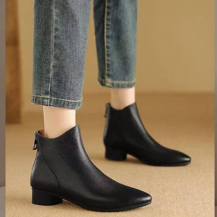 Women's Thick Bottom Vintage Martin Boots Women's Mid-calf Soft Bottom Wholesale foto 4