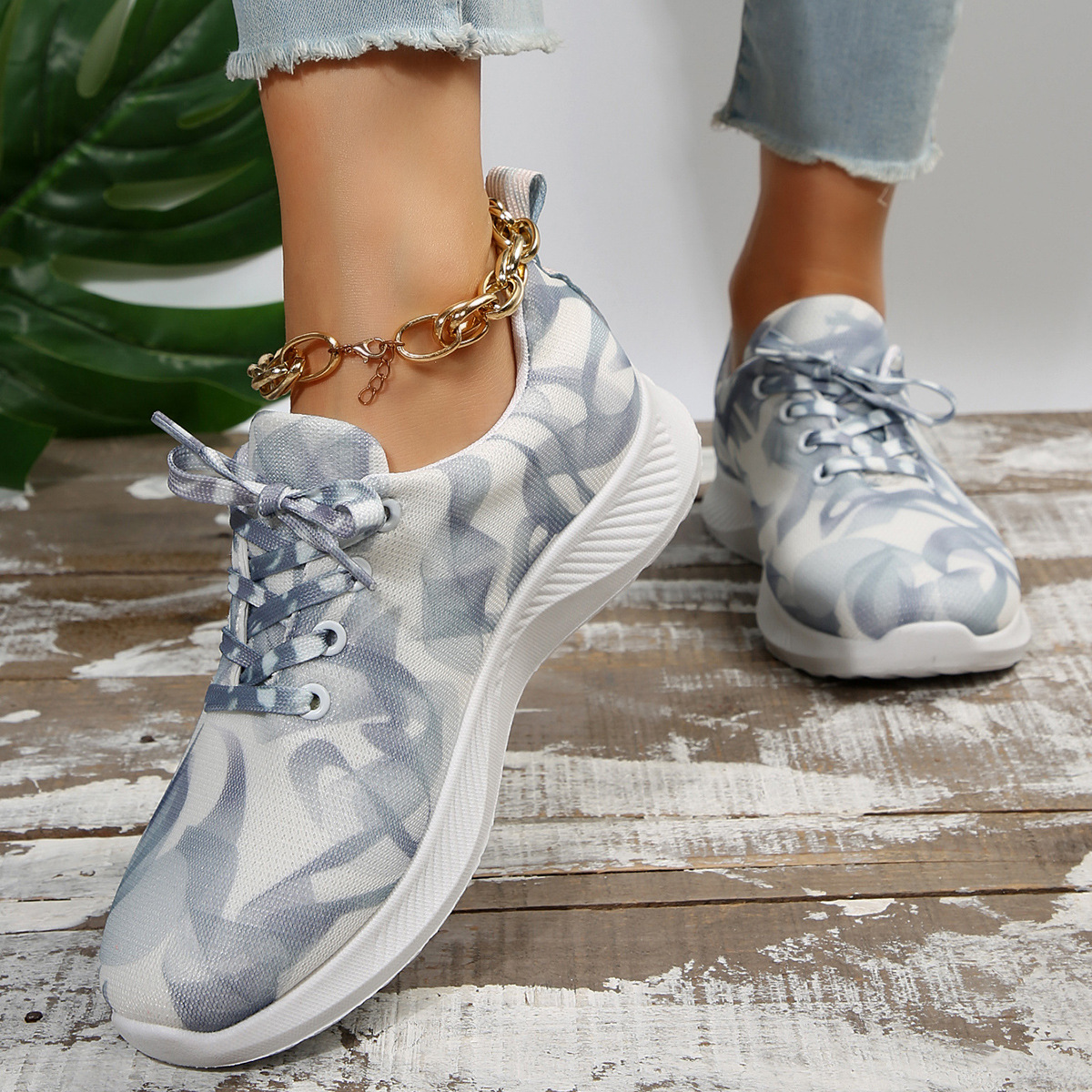 Women's Color Matching Casual Low-top Sneaker foto 3