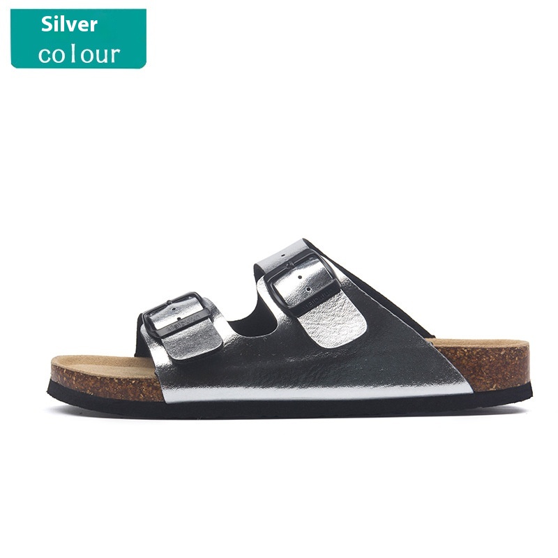 Buckle Flat Cork Slippers Summer Same Beach Buckle Sandals foto 4