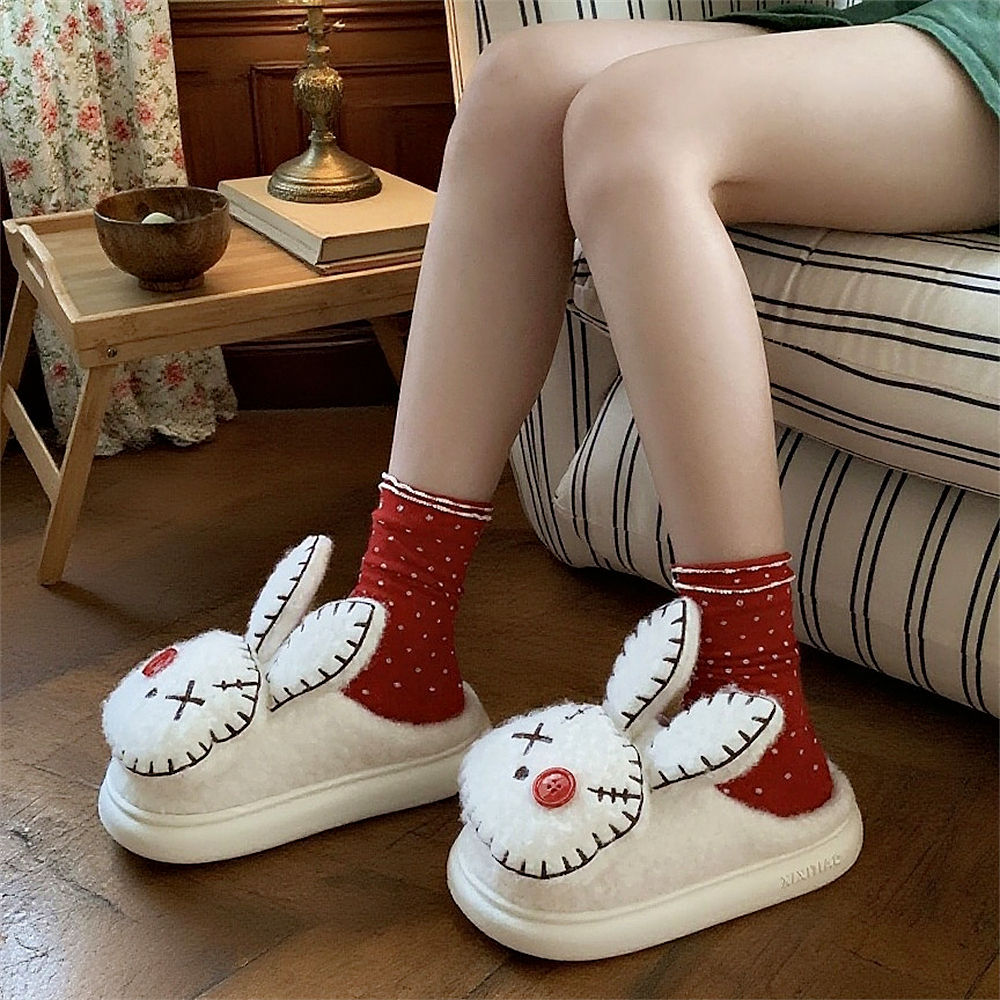 Women's Fashion Villain Rabbit Pirate Personality Cotton Slippers foto 2