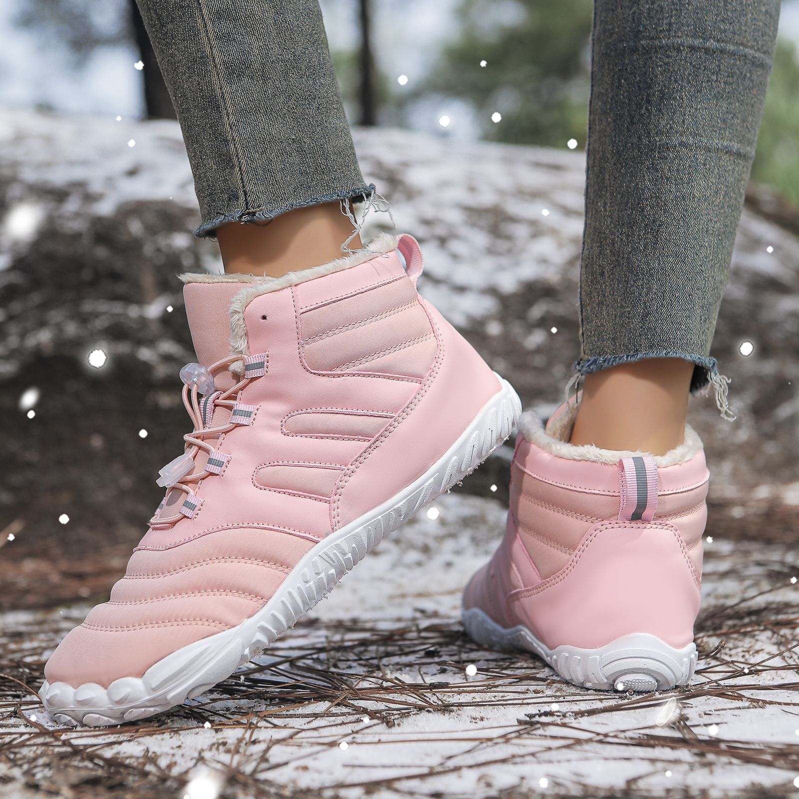 Casual FiveFingers Men Women Mountaineering Sports Cotton Shoes Thick Warm Snow foto 5