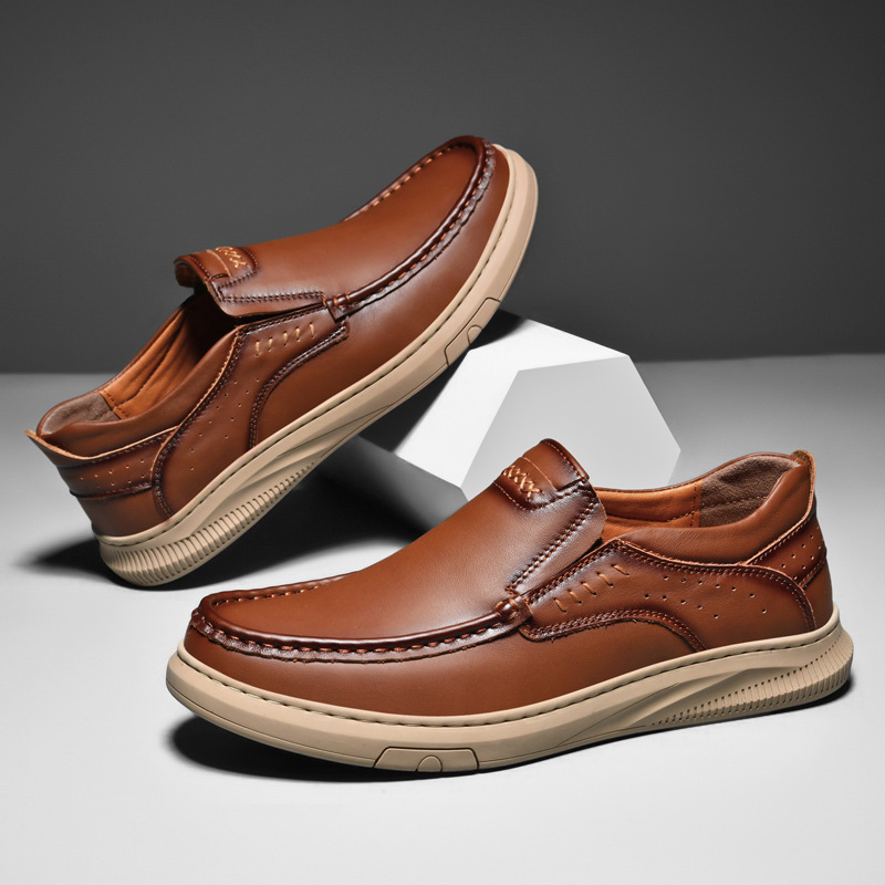 Top Layer Cowhide Men's Shoes Slip-on foto 4