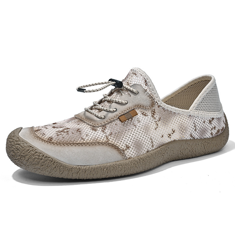 Plus Size Genuine Leather Men's Handmade Sew Shoes Lightweight foto 2