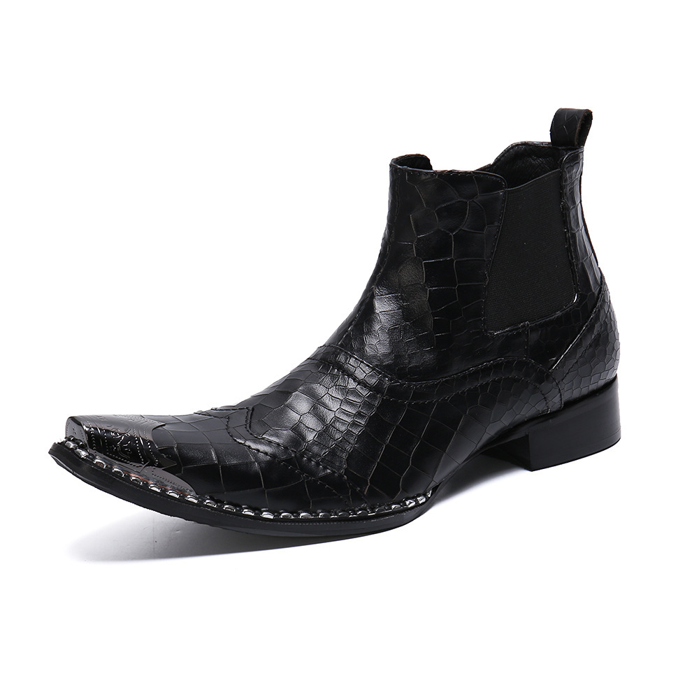 Men's British-style High-top Shoes Summer Breathable Chelsea Boots foto 2