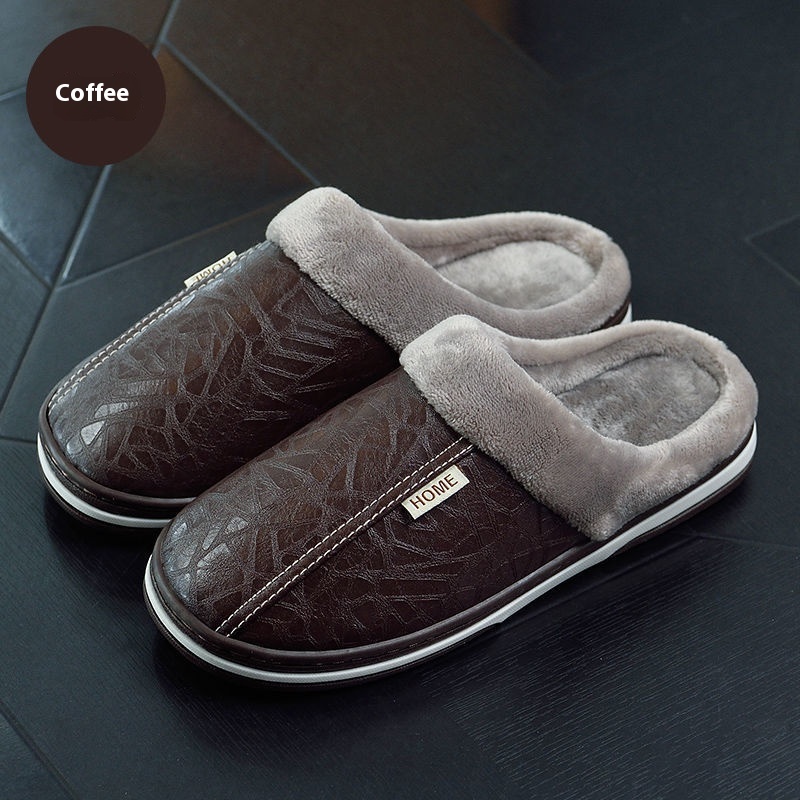 11 Steps Large Size Home Waterproof Cotton Slippers Men's Winter Home Indoor Warm Non-slip Cotton Shoes Men's Autumn Winter foto 5