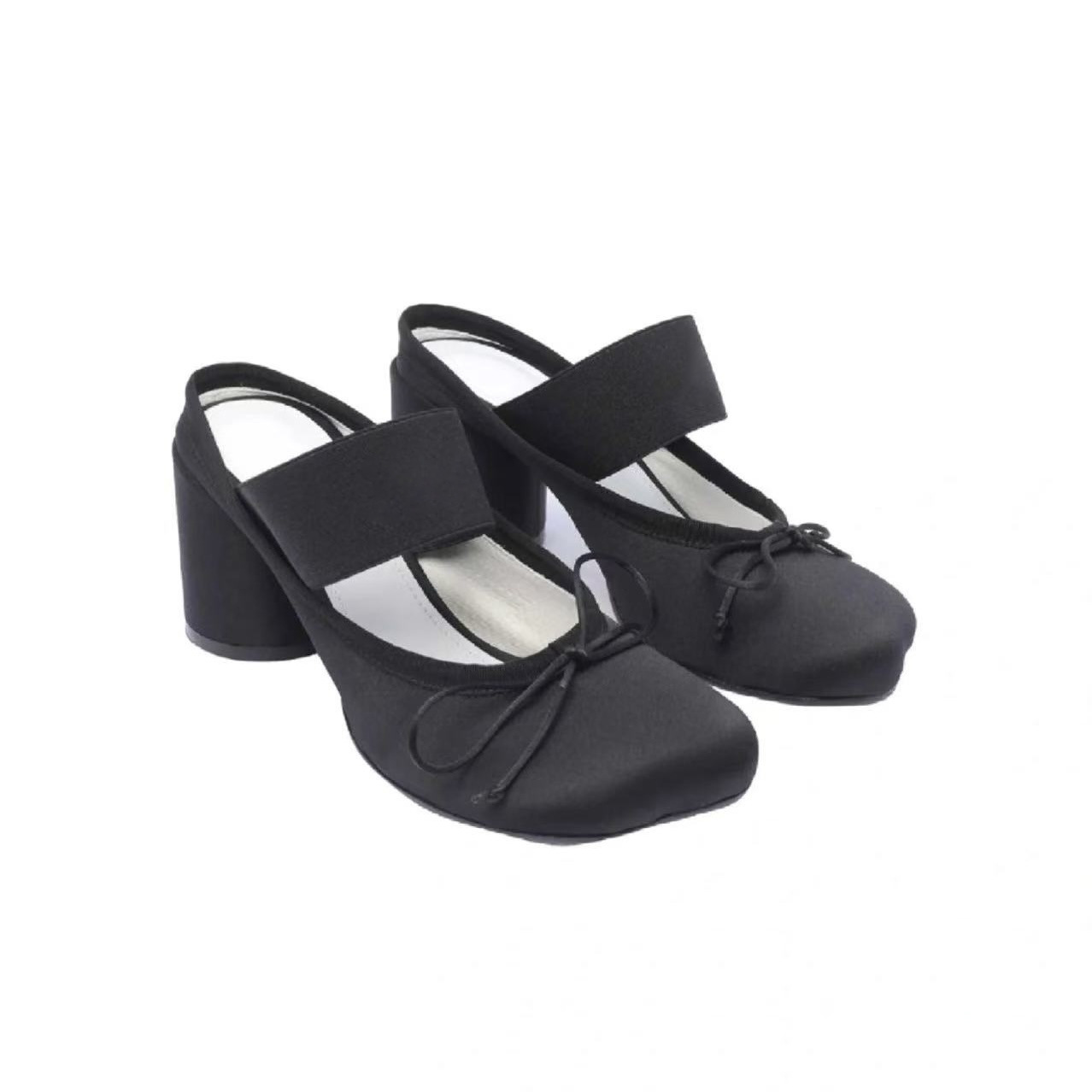 Womens Spring Summer New Arrival Mary Jane Shoes Retro Casual Chunky-Heel Ballet Flats