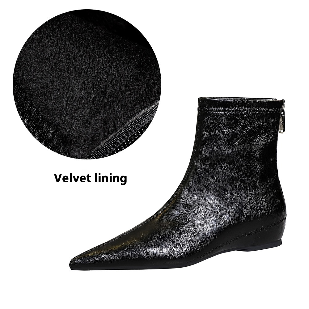 Retro Female Boots Comfortable Low Heel Wedge Hidden Heel foto 4