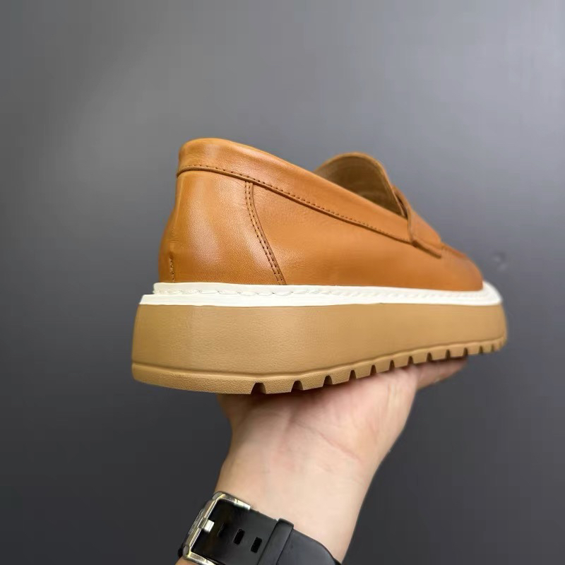 Leather One Pedal Lazy Casual Sneakers