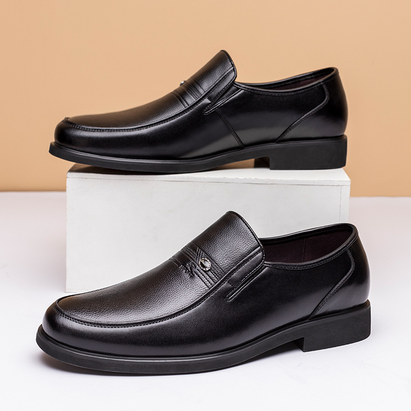 Men's Genuine Leather England Style Business Casual Shoes foto 2