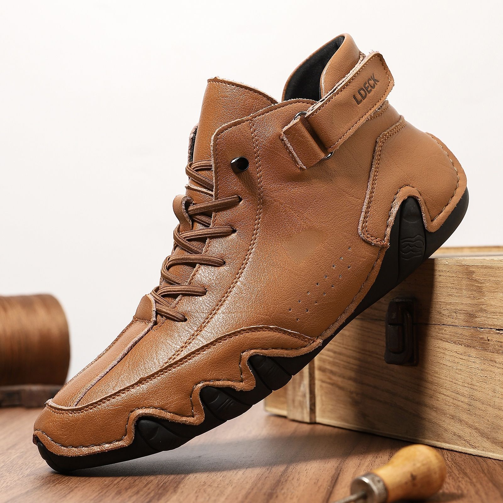 Plus Size Octopus Men's High-top Martin Boots Spring And Summer Men's Casual Ankle Boots TEMU Xi Yin foto 3
