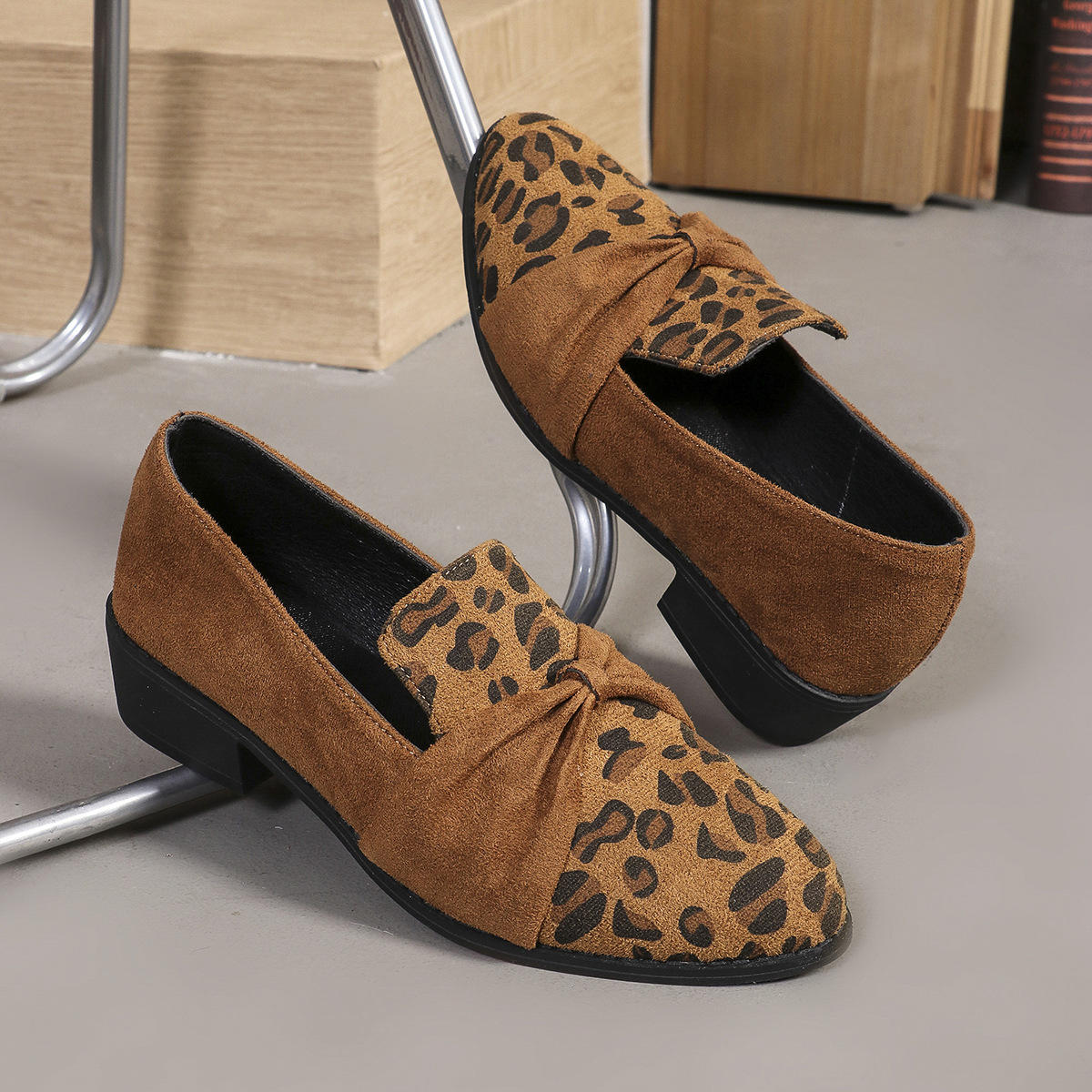 Bow Leopard Print Casual Pumps Women foto 5