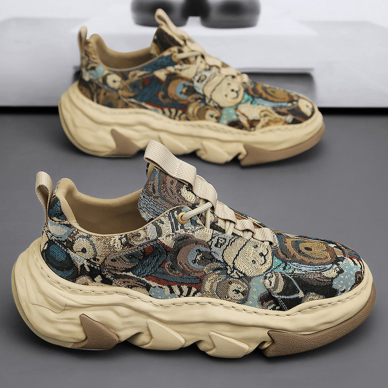 Canvas Breathable Platform Heightened Daddy Shoes foto 2