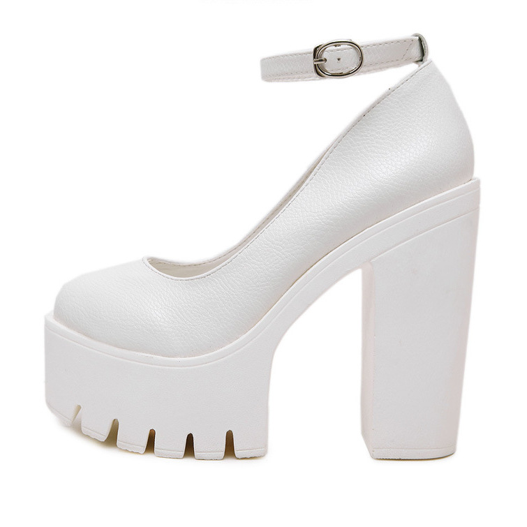 European And American Fashion Buckle Women's Shoes foto 5