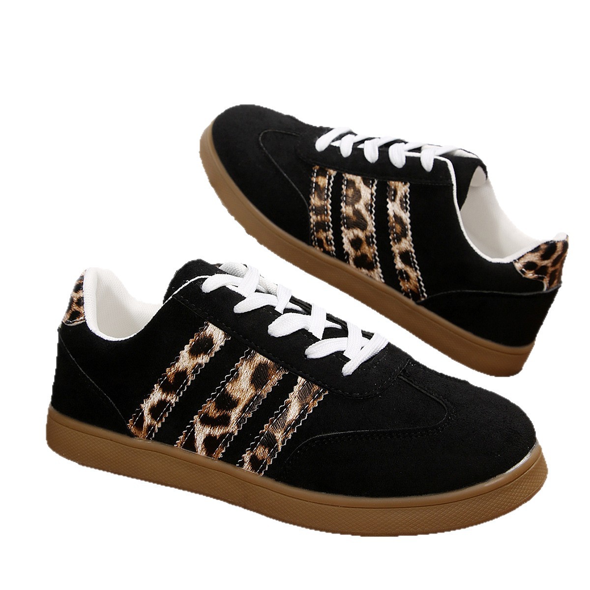 Vintage Leopard Print Versatile Women's Casual Shoes foto 4