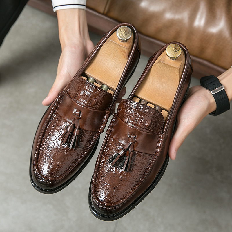 Personalized Tassel Pointed Toe New Fashion Leather Casual Shoes foto 2