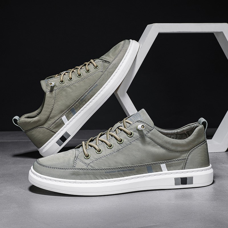 Breathable Ice Silk Cloth Casual Shoes Pure Color Tied Casual And Comfortable Low Top Sneaker foto 5