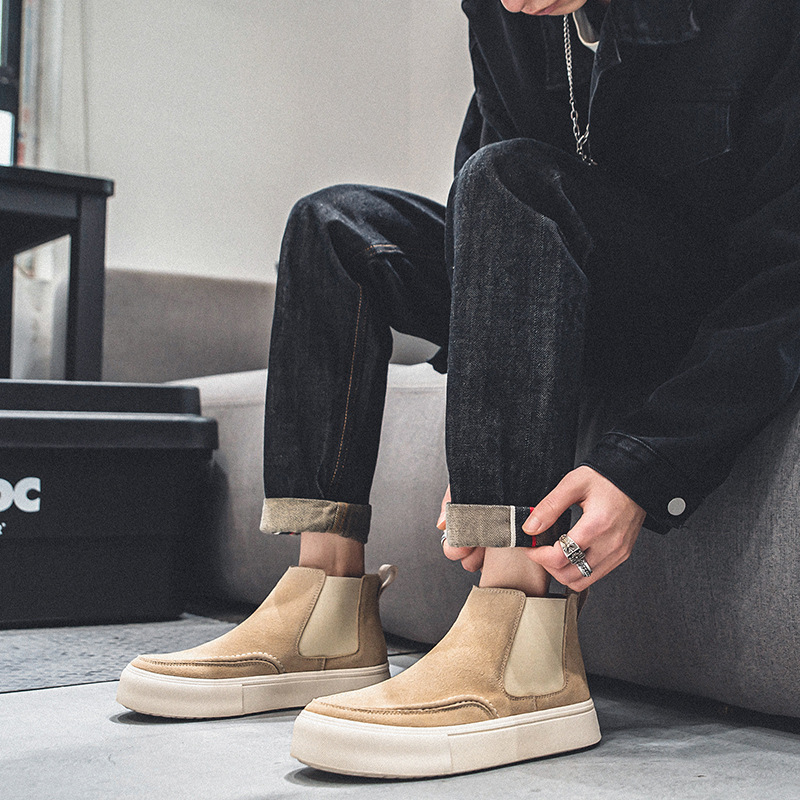 Men's Retro Slip-on Working Boots foto 3